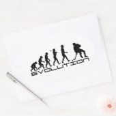 Hockey Eishockey Evolution Art Ovaler Aufkleber (Umschlag)