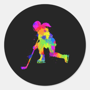 Hockey Eishockey Mädchen Frauen Jugend Kinder (1) Runder Aufkleber