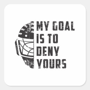 Hockey Eishockey-Sportteam Funny Geschenk Quadratischer Aufkleber