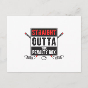 Hockey Eishockey Stick Sports Team Funny Geschenk Postkarte