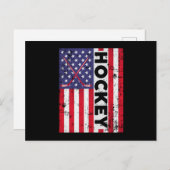 Hockey Eishockeyschläger Team Sport Puck Geschenki Postkarte (Vorne/Hinten)