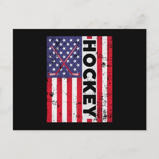 Hockey Eishockeyschläger Team Sport Puck Geschenki Postkarte (Vorderseite)