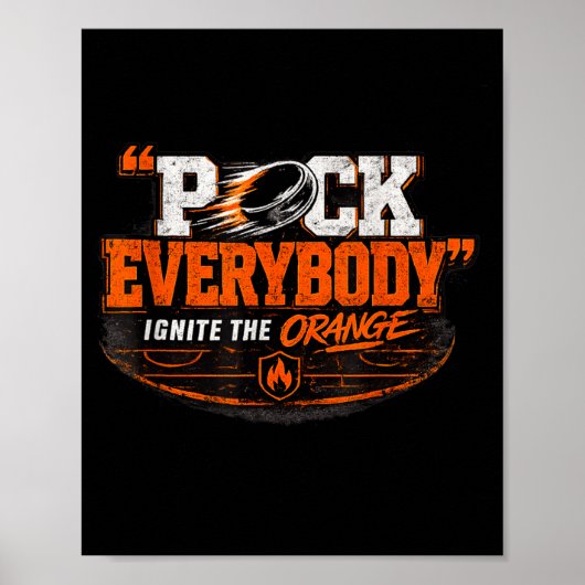 Hockey Enforcer Orange 1 Poster (Vorne)