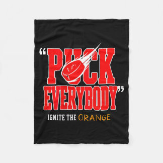 Hockey-Enforcer Orange Lustiger Hockey-Humor Sport Fleecedecke