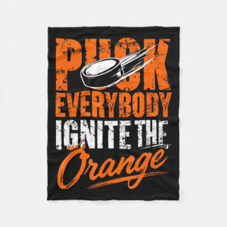 Hockey-Enforcer Orange Lustiger Hockey-Sport Fleecedecke