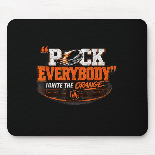 Hockey-Enforcer Orange Mousepad (Vorne)