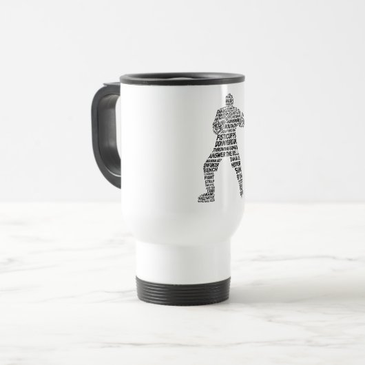 Hockey Enforcer Travel Mug Reisebecher (Vorderseite Links)