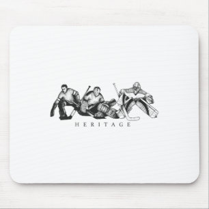 Hockey-Erbe Vintage bis moderne Torwart-Hommage Tr Mousepad