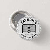 Hockey erstes Jahr ab 1. Geburtstag Button (Vorne & Hinten)