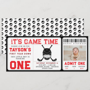 Hockey Erstes Jahr Ab 1. Geburtstag Ticket Einladung
