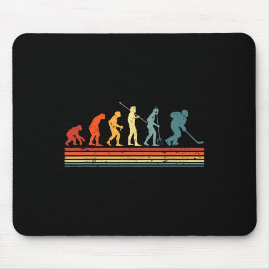 Hockey-Evolution für Hockeyspieler Mousepad (Vorne)