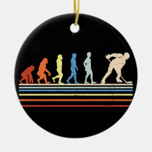 Hockey-Evolution Keramik Ornament