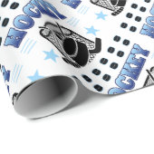 Hockey-Fan Geschenkpapier (Rolleneckpunkt)