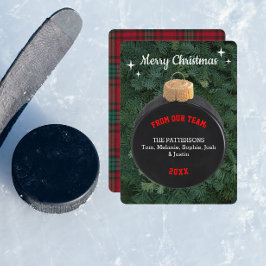 Hockey Fan Personalisiert Ornament Weihnachtskarte Dankeskarte