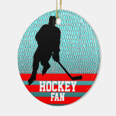 Hockey-Fan-Verzierung addieren Foto Keramik Ornament (Links)