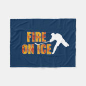 Hockey Fire on Ice Fleece Blanket (Vorderseite (Horizontal))
