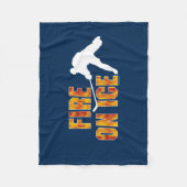 Hockey Fire on Ice Fleece Blanket (Vorderseite)