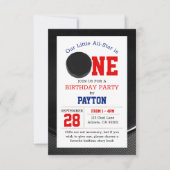 Hockey First Geburtstag Einladung (Vorderseite)