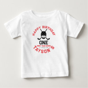 Hockey First Year Down 1. Geburtstag Baby T-shirt