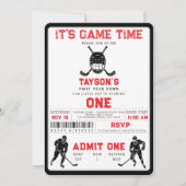 Hockey First Year Down – 1st Birthday Einladung (Vorderseite)