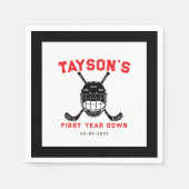 Hockey First Year Down Napkins – Sports-Themed 1st Serviette (Vorderseite)