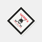 Hockey First Year Down Napkins – Sports-Themed 1st Serviette (Ecke)