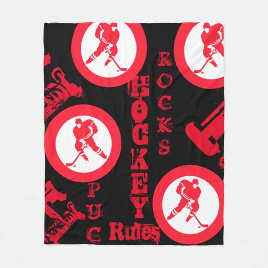 Hockey Fleecedecke (Vorderseite)