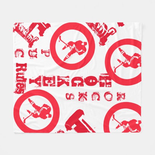 Hockey Fleecedecke (Vorderseite (Horizontal))