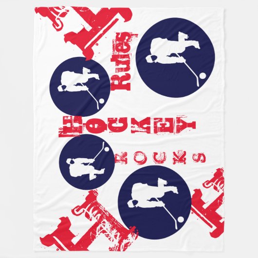 Hockey Fleecedecke (Vorderseite)