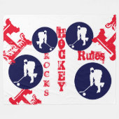 Hockey Fleecedecke (Vorderseite (Horizontal))