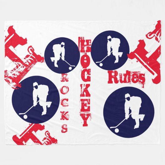 Hockey Fleecedecke (Vorderseite (Horizontal))
