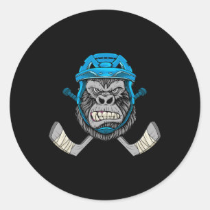 Hockey for Boys 8-12 Jahre Eishockey-Spieler Runder Aufkleber