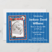 Hockey-Foto - Geburtsankündigung Ankündigung (Vorderseite)