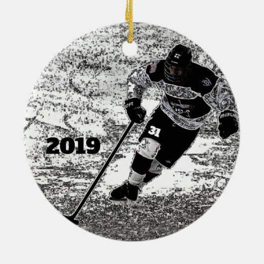 Hockey Foto Ornament (Hinten)