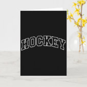 Hockey Funny Athletic Lettering Team Player Coach Karte (Gelbe Blume)
