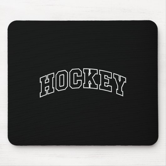 Hockey Funny Athletic Lettering Team Player Coach  Mousepad (Vorne)