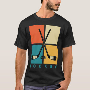 Hockey Funny Hockey Frisbee Lover Retro Vintag 70 T-Shirt