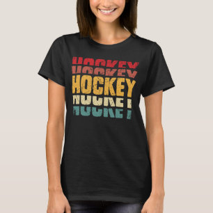 Hockey Funny Hockey Frisbee Lover Retro Vintag 70 T-Shirt