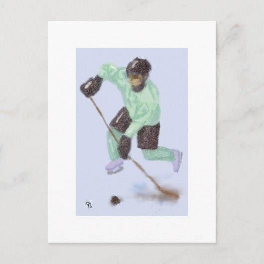 Hockey für die Goal Art Postkarte (Vorderseite)