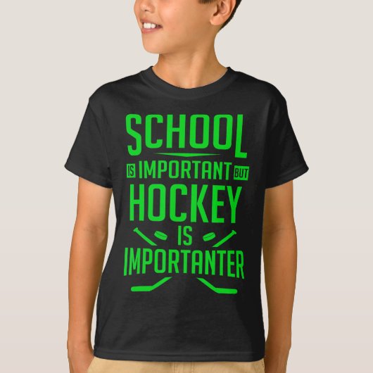Hockey für Jungen 8-12 Eishockey-Spieler T-Shirt (Vorderseite)