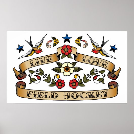 Hockey für Live-Liebe Poster (Vorne)