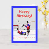 Hockey Game Birthday Karte (Gelbe Blume)
