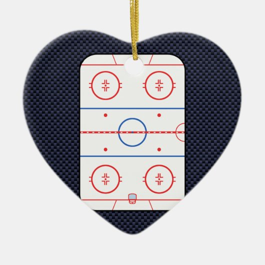 Hockey Game Companion Carbon Fiber Style Keramik Ornament (Vorne)
