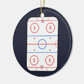 Hockey Game Companion Carbon Fiber Style Keramik Ornament (Links)