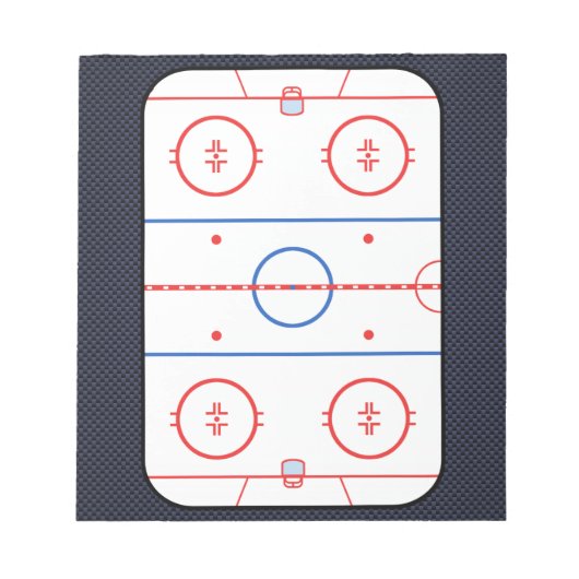 Hockey Game Companion Carbon Fiber Style Notizblock (Vorderseite)