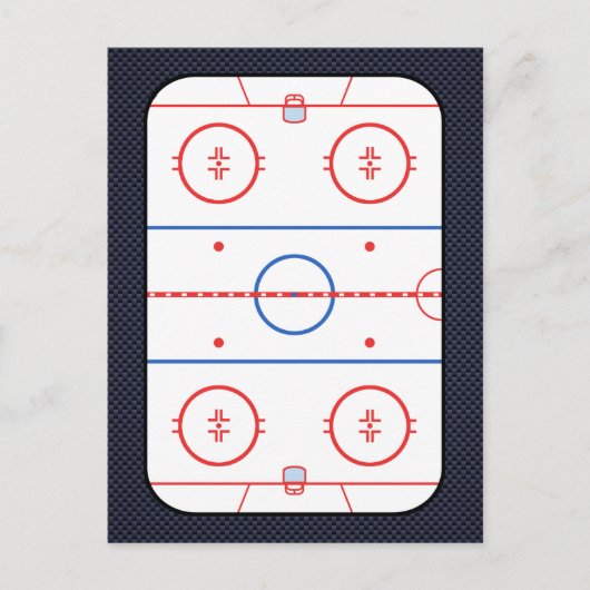 Hockey Game Companion Carbon Fiber Style Postkarte (Vorderseite)