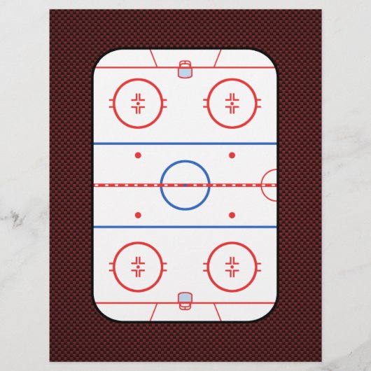 Hockey Game Companion Rink Diagramm (Vorderseite)