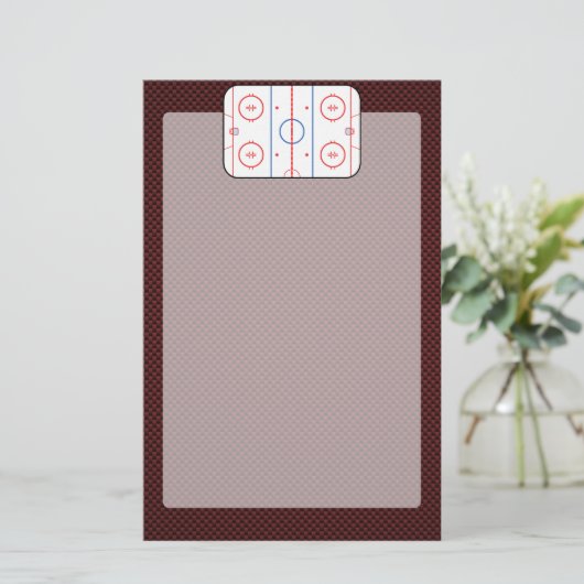 Hockey Game Companion Rink Diagramm Briefpapier (Stehend Vorderseite)