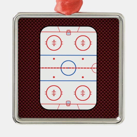 Hockey Game Companion Rink Diagramm Ornament Aus Metall (Vorne)