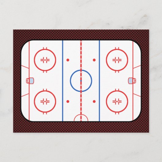 Hockey Game Companion Rink Diagramm Postkarte (Vorderseite)